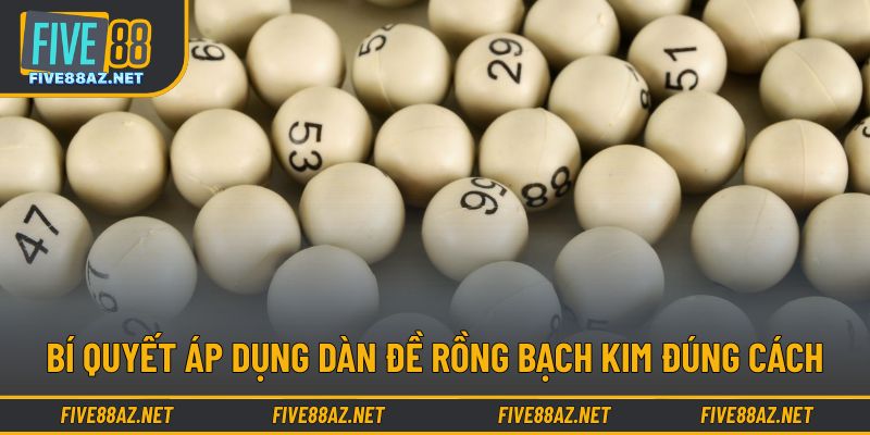 Bí quyết áp dụng dàn đề Rồng Bạch Kim đúng cách